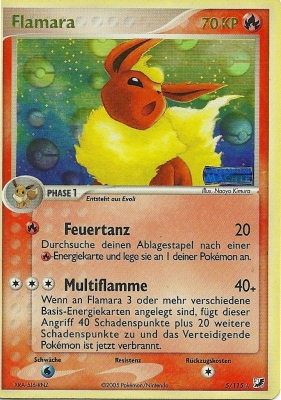 Flamara 5 — EX Unseen Forces (German Pokémon TCG card)