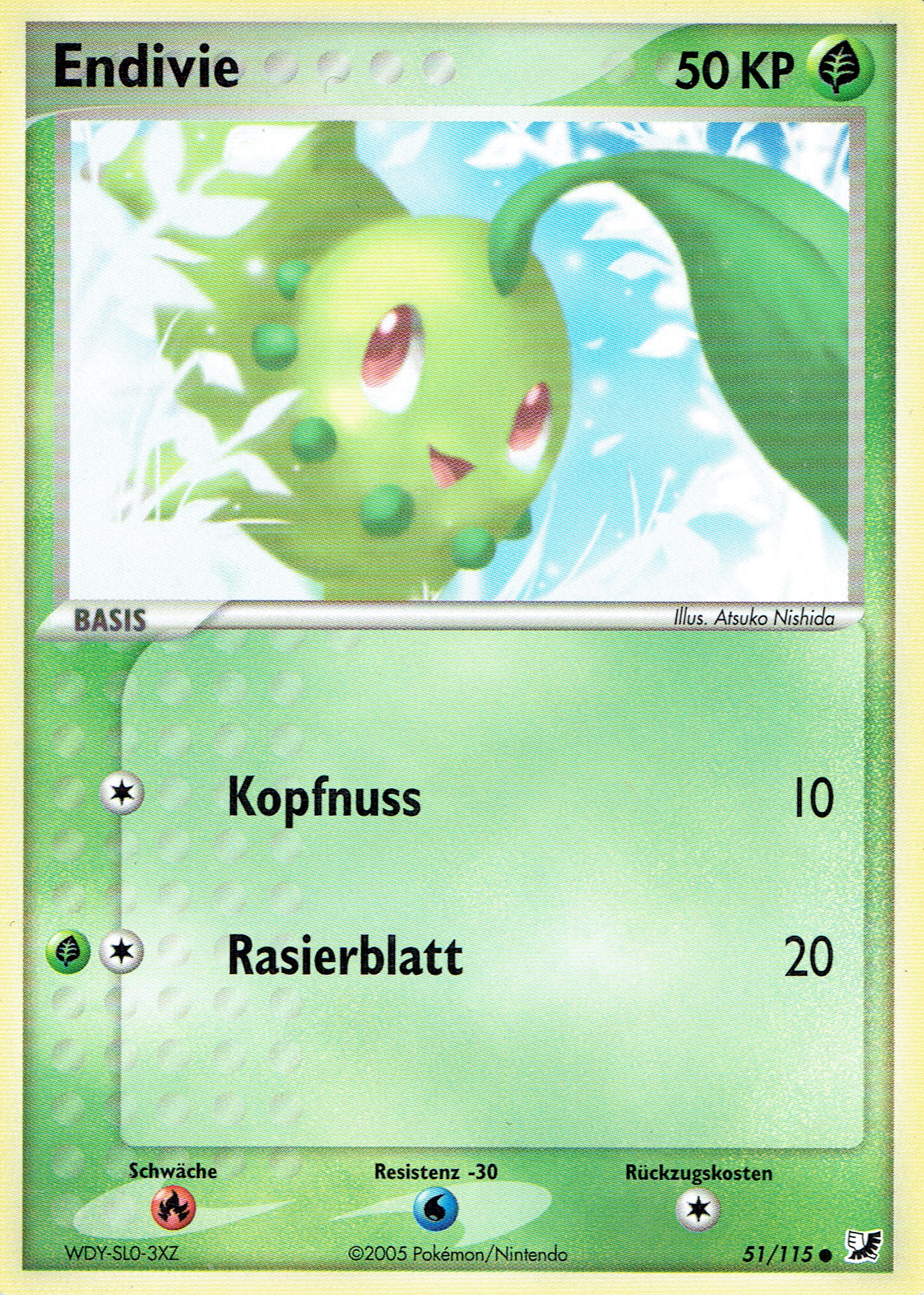Endivie 51 — EX Unseen Forces (German Pokémon TCG card)