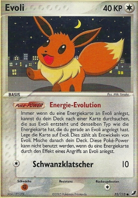 Evoli 55 — EX Unseen Forces (German Pokémon TCG card)