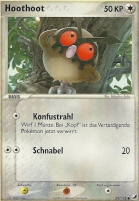Hoothoot 59 — EX Unseen Forces (German Pokémon TCG card)