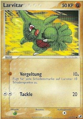 Larvitar 61 — EX Unseen Forces (German Pokémon TCG card)