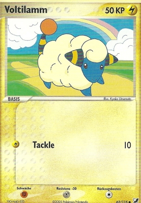 Voltilamm 62 — EX Unseen Forces (German Pokémon TCG card)
