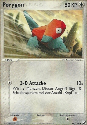 Porygon 69 — EX Unseen Forces (German Pokémon TCG card)