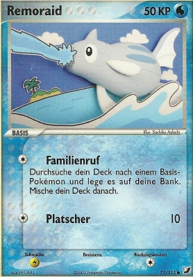 Remoraid 71 — EX Unseen Forces (German Pokémon TCG card)