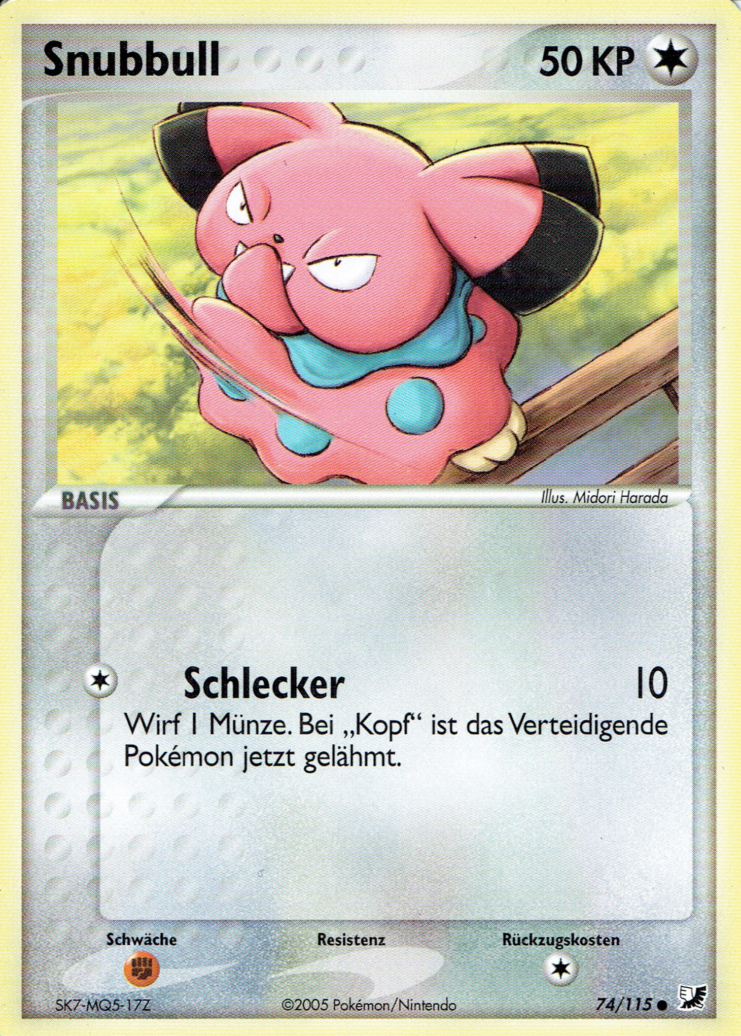 Snubbull 74 — EX Unseen Forces (German Pokémon TCG card)