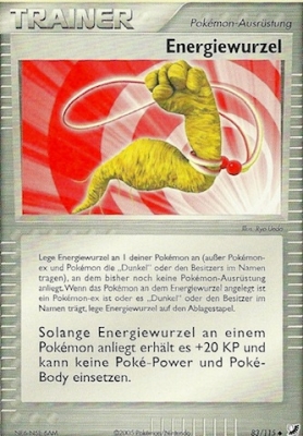 Energiewurzel 83 — EX Unseen Forces (German Pokémon TCG card)
