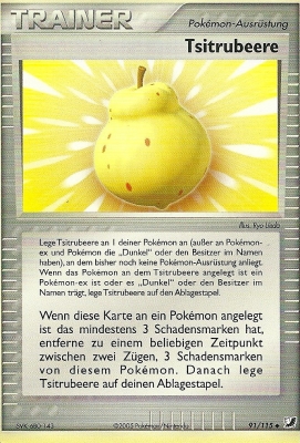 Tsitrubeere 91 — EX Unseen Forces (German Pokémon TCG card)