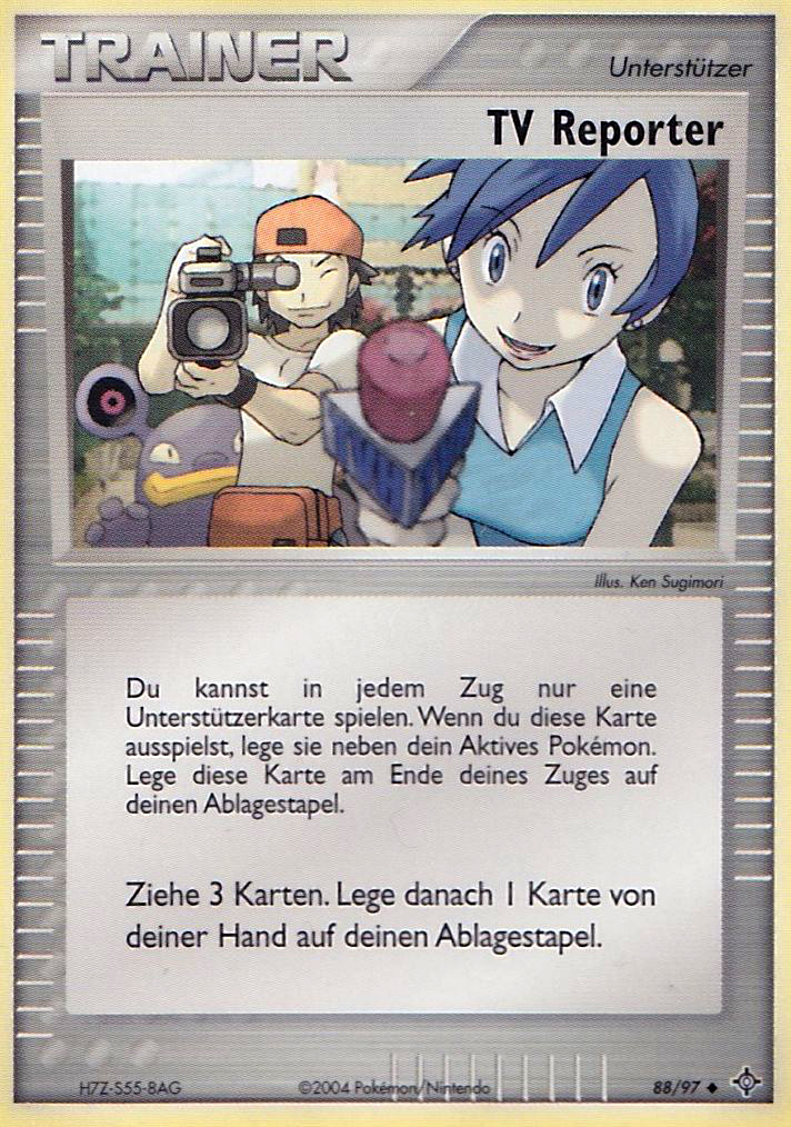 TV Reporter 82 — EX Dragon Frontiers (German Pokémon TCG card)