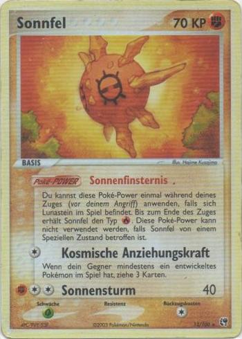 Sonnfel 13 — EX Sandstorm (German Pokémon TCG card)