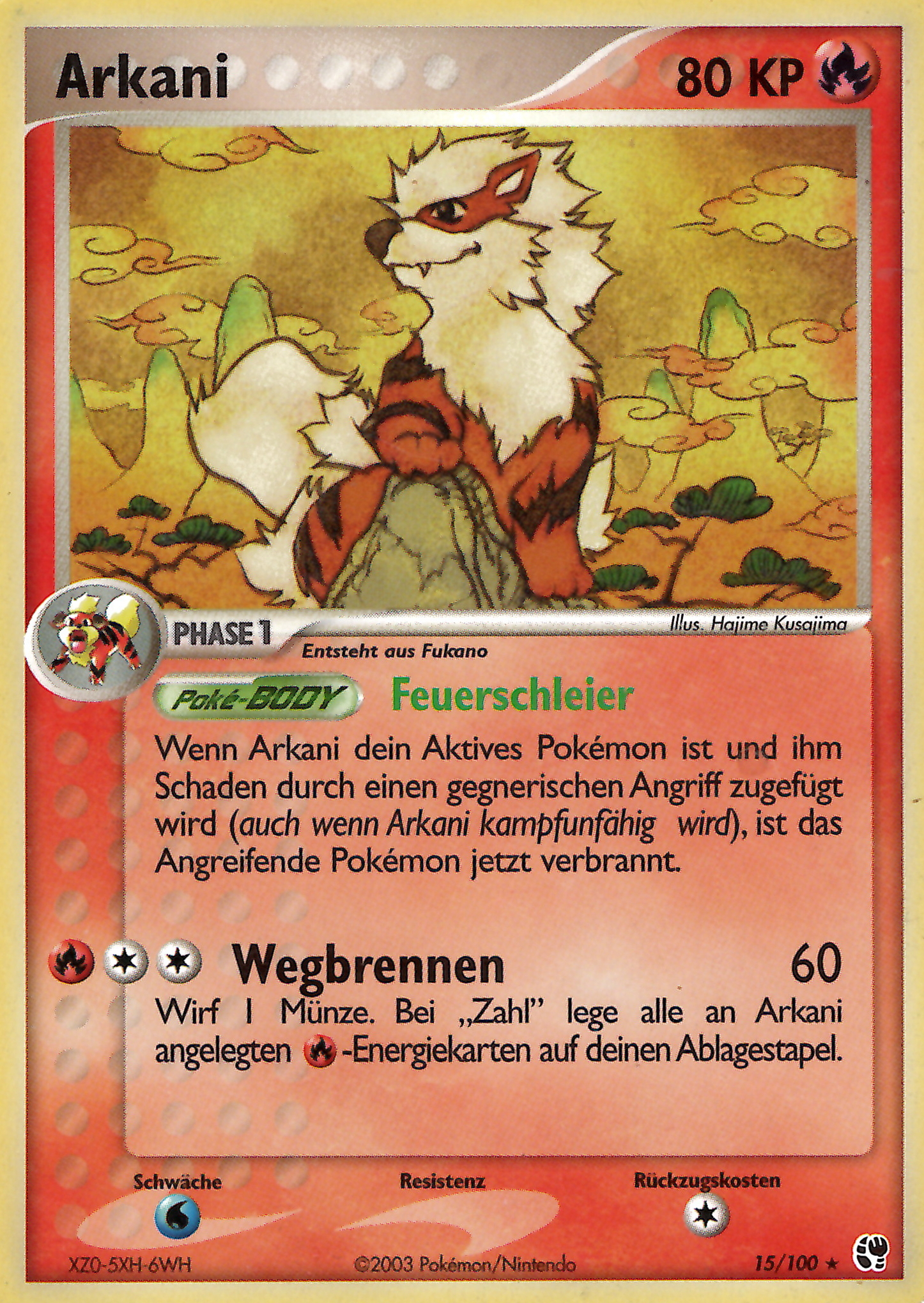 Arkani 15 — EX Sandstorm (German Pokémon TCG card)
