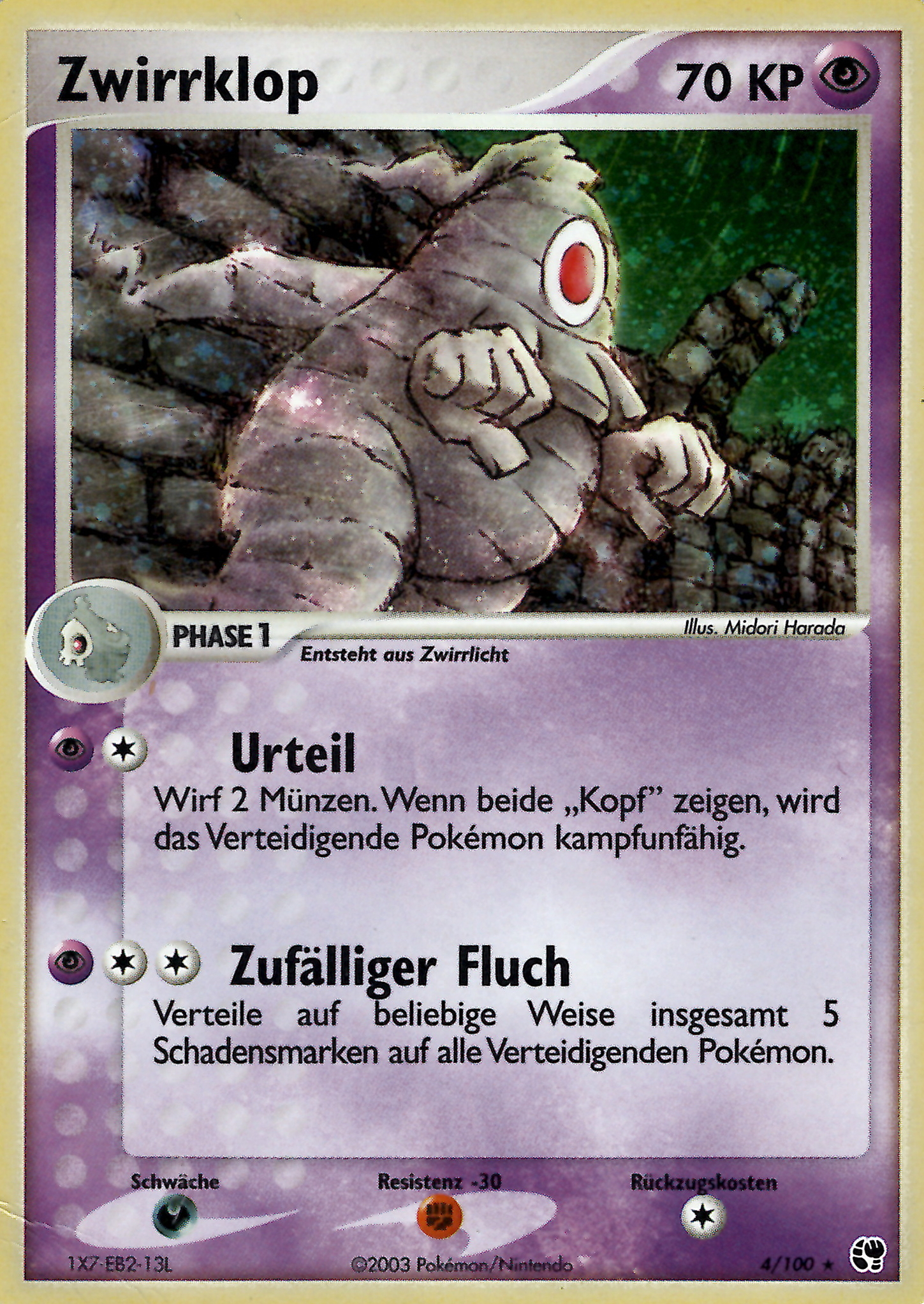 Zwirrklop 4 — EX Sandstorm (German Pokémon TCG card)