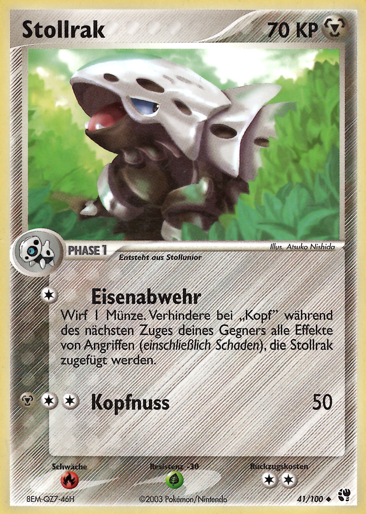 Stollrak 41 — EX Sandstorm (German Pokémon TCG card)