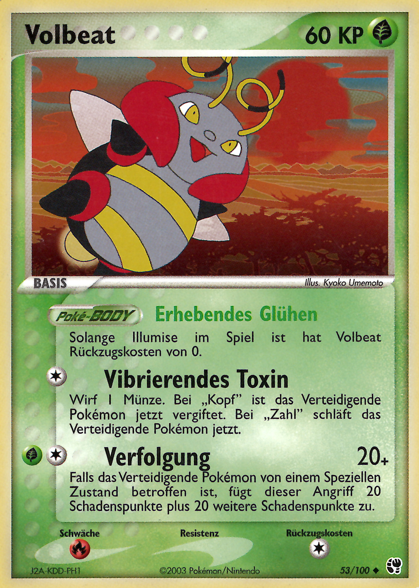 Volbeat 53 — EX Sandstorm (German Pokémon TCG card)