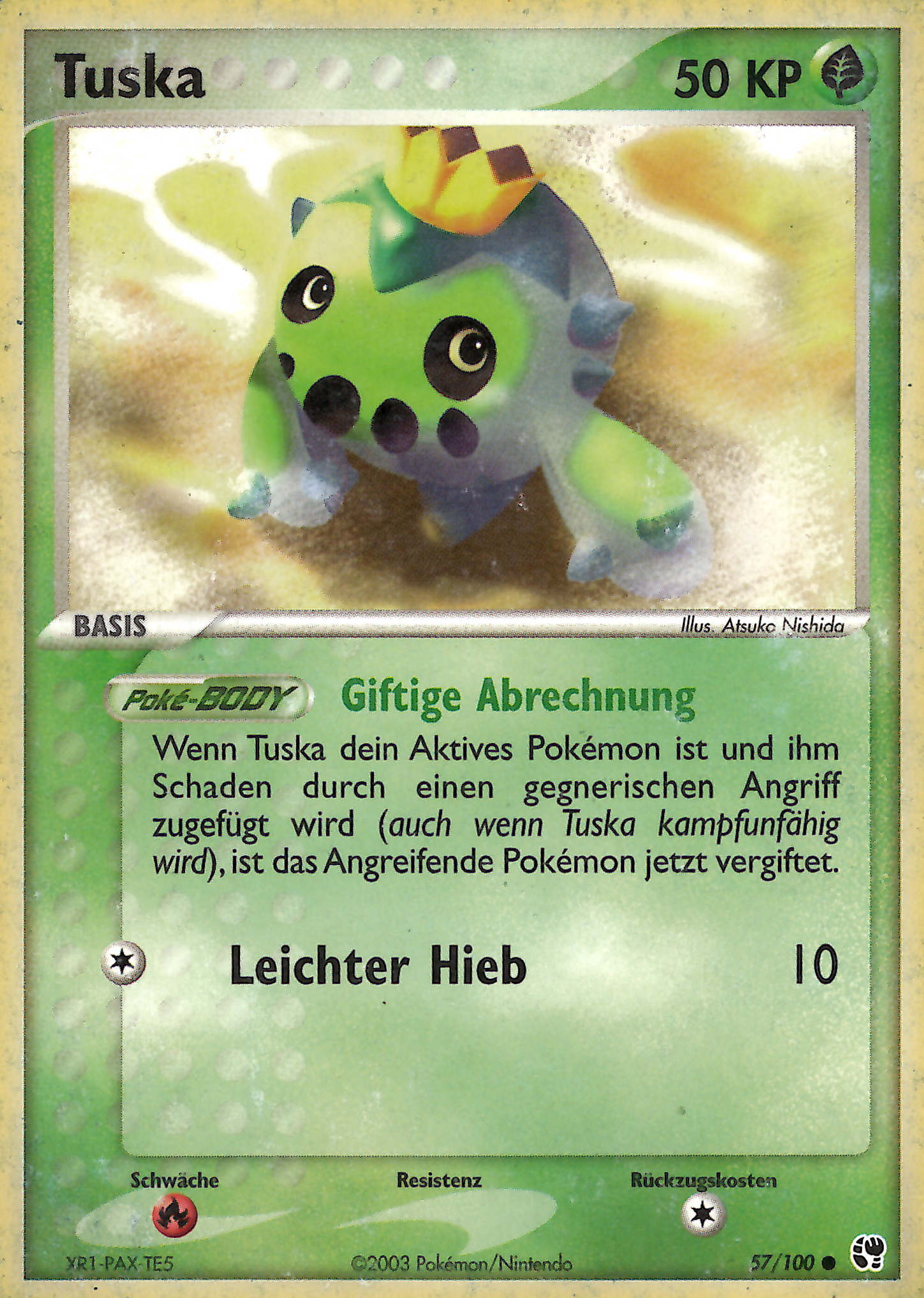 Tuska 57 — EX Sandstorm (German Pokémon TCG card)