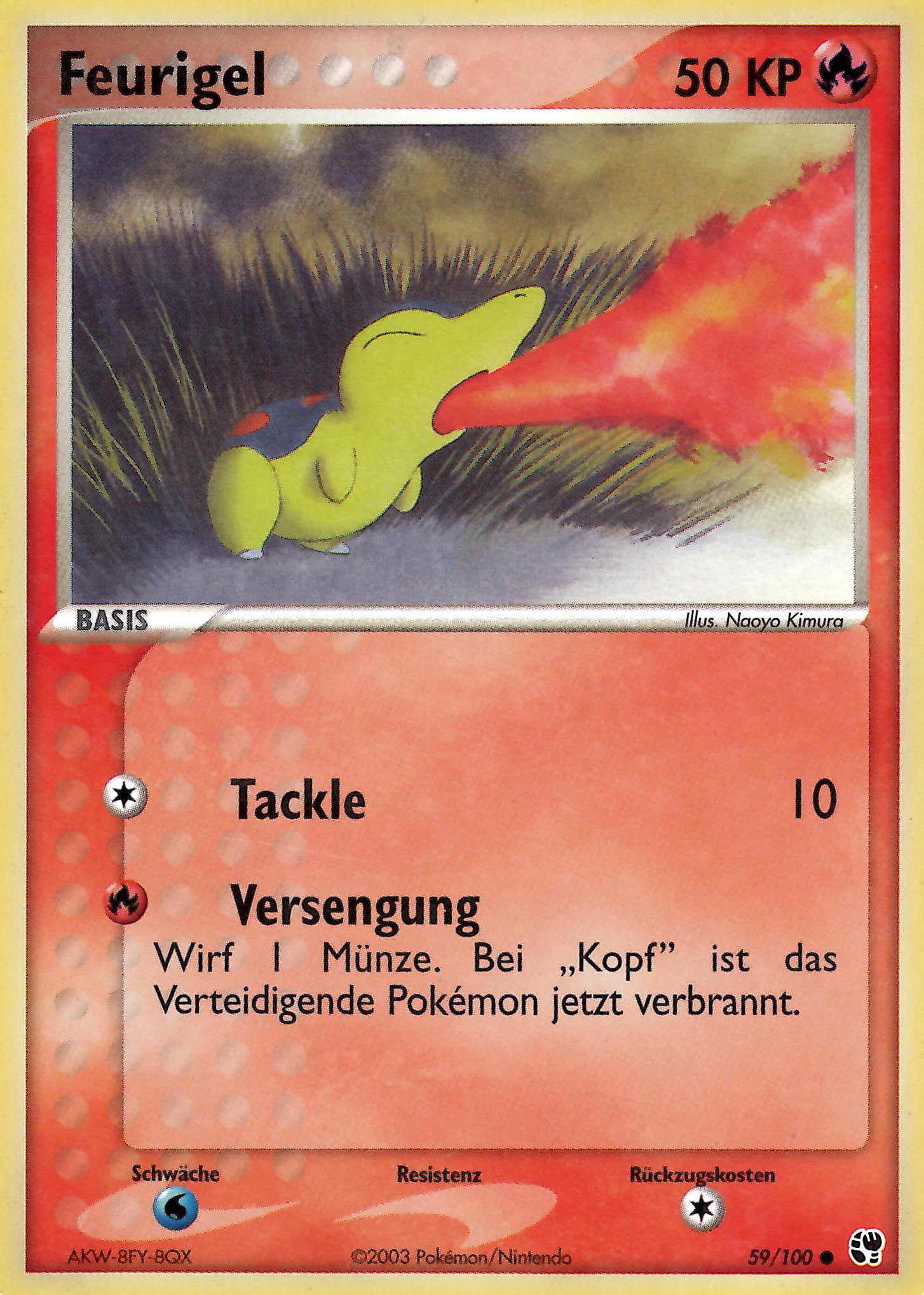 Feurigel 59 — EX Sandstorm (German Pokémon TCG card)