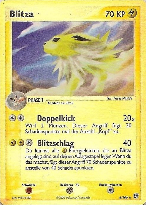 Blitza 6 — EX Sandstorm (German Pokémon TCG card)