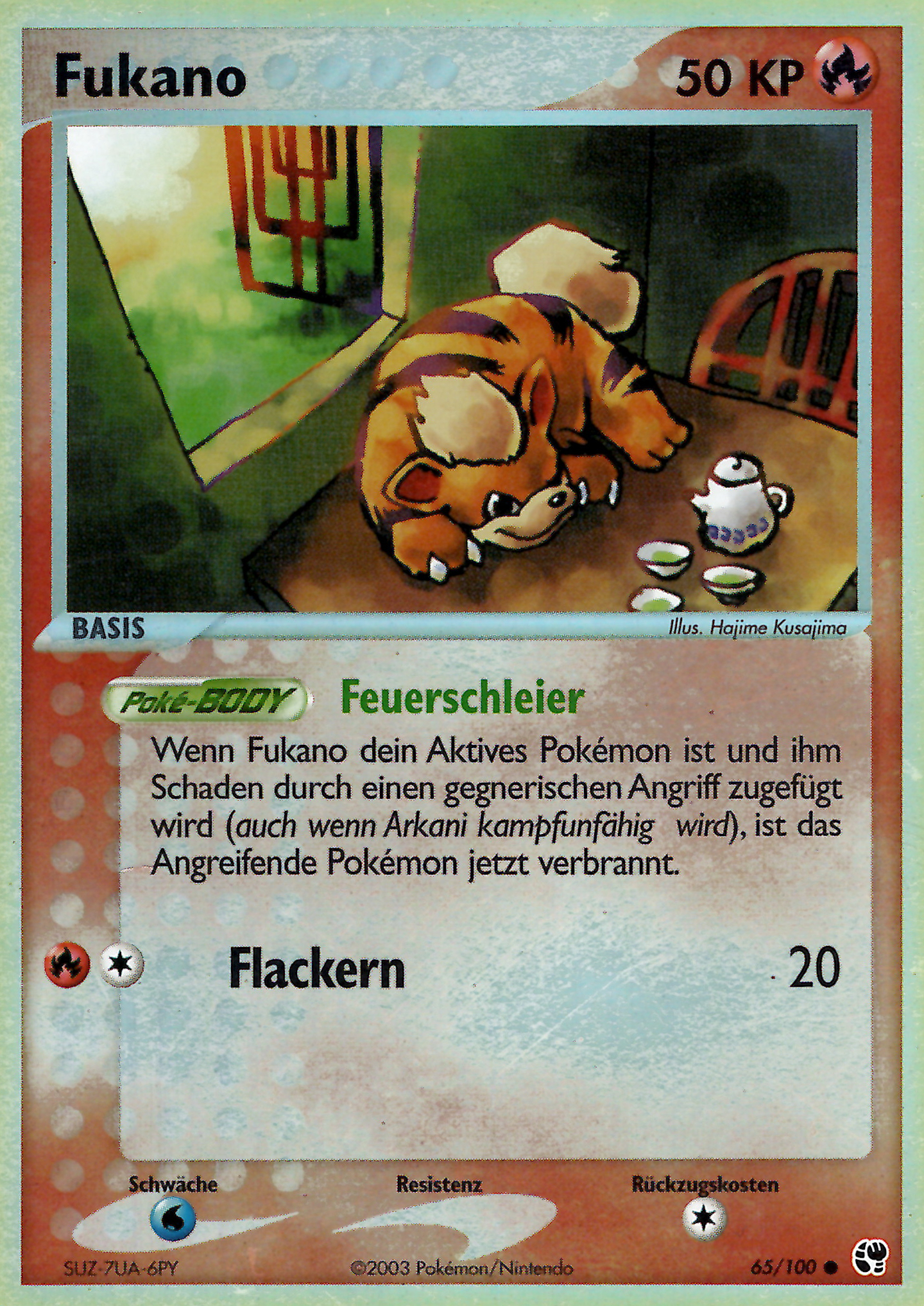 Fukano 65 — EX Sandstorm (German Pokémon TCG card)