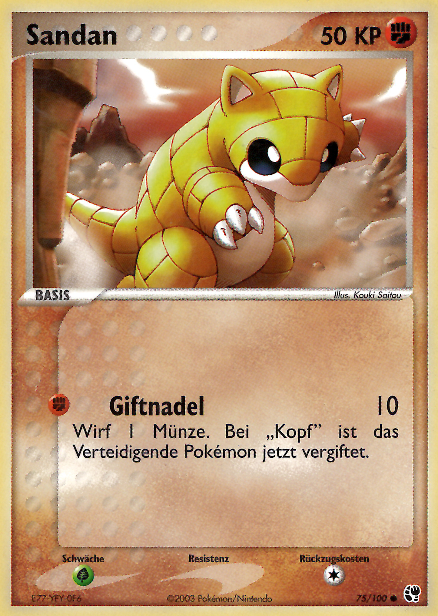Sandan 75 — EX Sandstorm (German Pokémon TCG card)