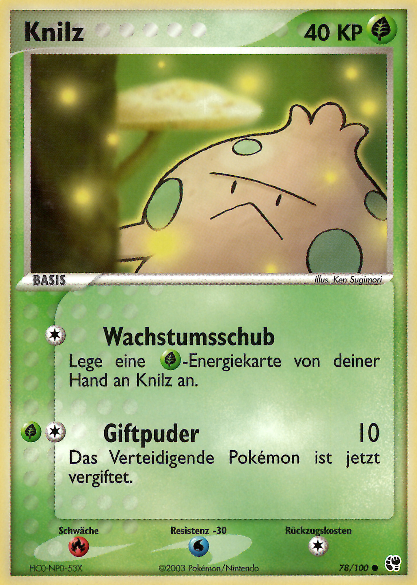 Knilz 78 — EX Sandstorm (German Pokémon TCG card)