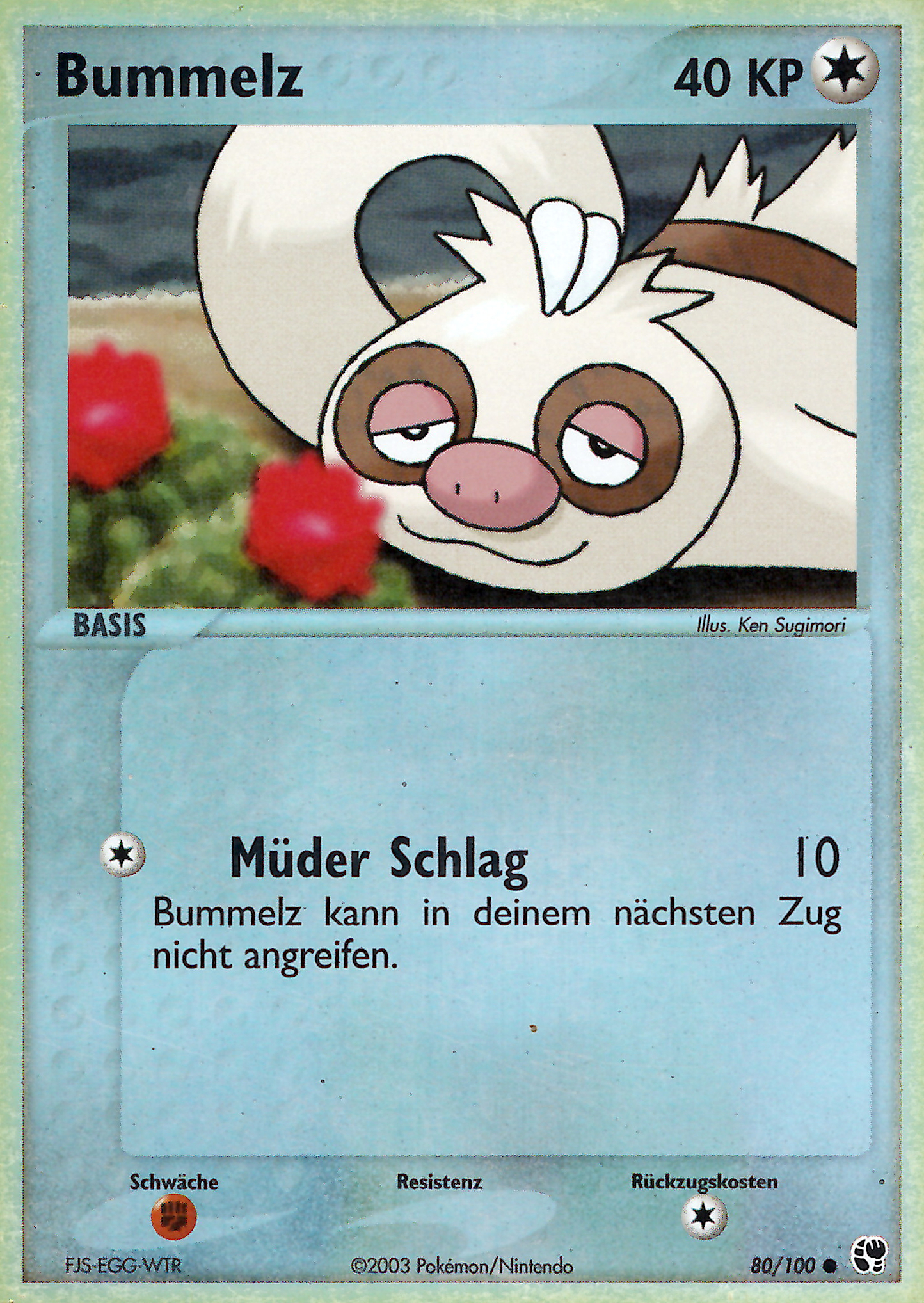 Bummelz 80 — EX Sandstorm (German Pokémon TCG card)