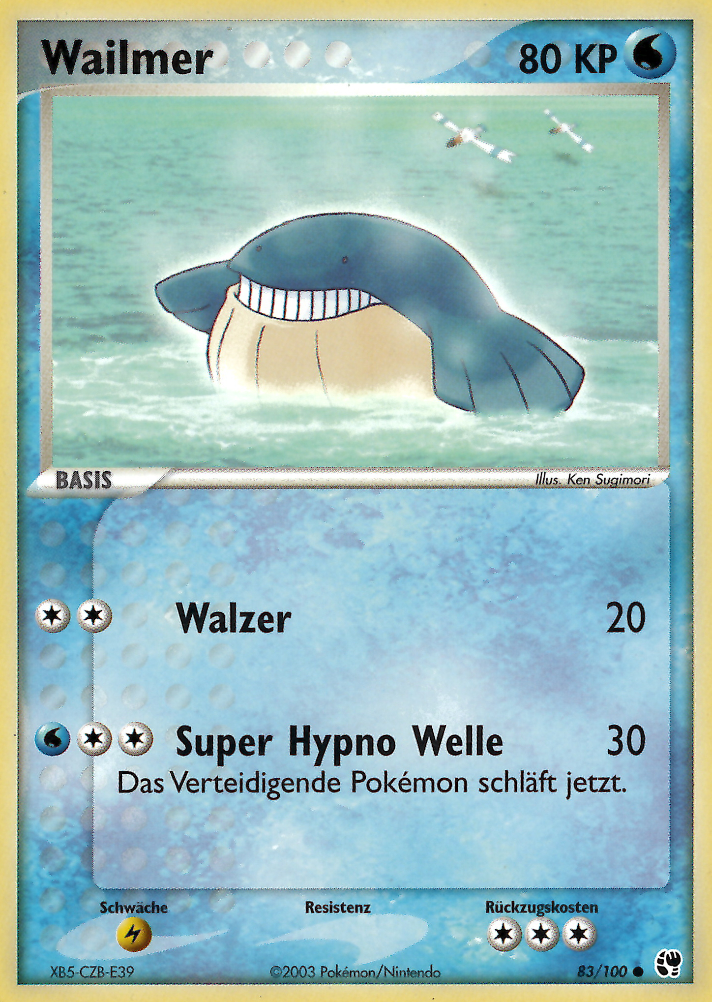 Wailmer 83 — EX Sandstorm (German Pokémon TCG card)