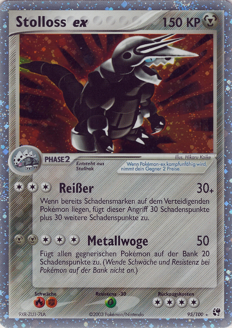 Stollos ex 95 — EX Sandstorm (German Pokémon TCG card)