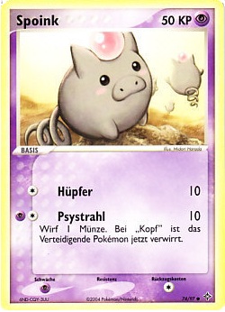 Spoink 74 — EX Dragon (German Pokémon TCG card)