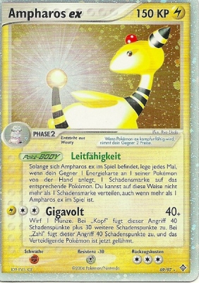 Ampharos ex 89 — EX Dragon (German Pokémon TCG card)