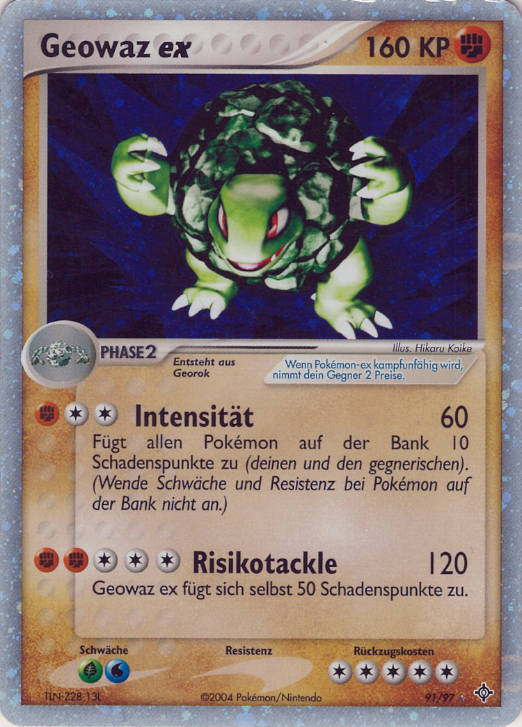 Geowaz ex 91 — EX Dragon (German Pokémon TCG card)