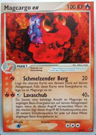 Magcargo ex 95 — EX Dragon (German Pokémon TCG card)