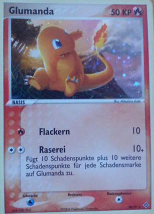 Glumanda 98 — EX Dragon (German Pokémon TCG card)