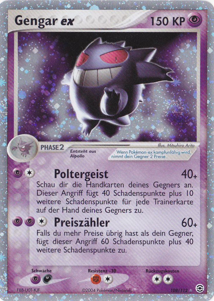 Gengar ex 108 — EX FireRed & LeafGreen (German Pokémon TCG card)