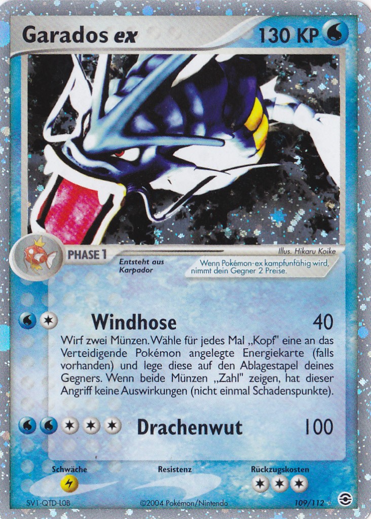 Garados ex 109 — EX FireRed & LeafGreen (German Pokémon TCG card)