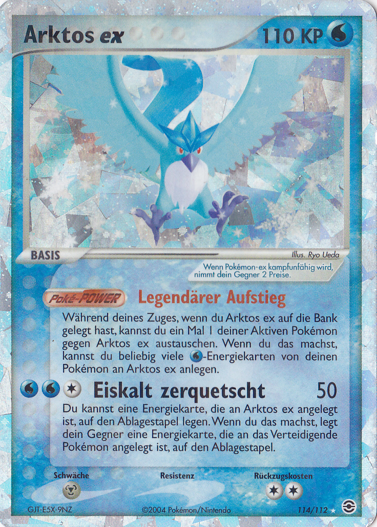 Arktos ex 114 — EX FireRed & LeafGreen (German Pokémon TCG card)