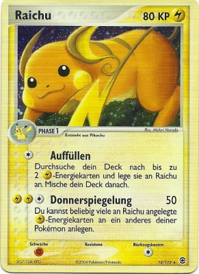 Raichu 12 — EX FireRed & LeafGreen (German Pokémon TCG card)