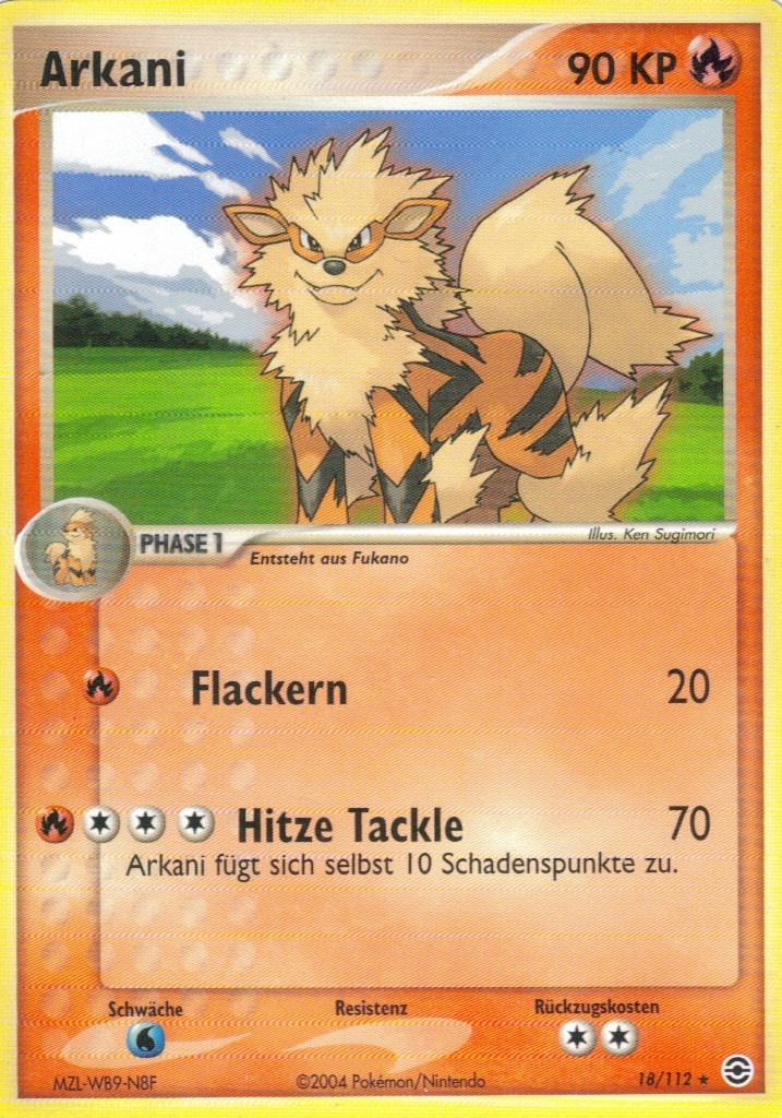 Arkani 18 — EX FireRed & LeafGreen (German Pokémon TCG card)