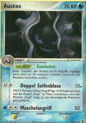 Austos 20 — EX FireRed & LeafGreen (German Pokémon TCG card)