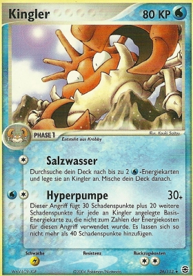 Kingler 26 — EX FireRed & LeafGreen (German Pokémon TCG card)