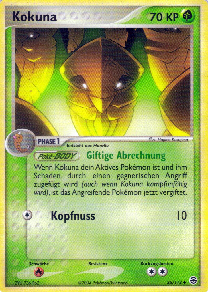 Kokuna 36 — EX FireRed & LeafGreen (German Pokémon TCG card)