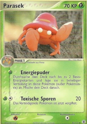 Parasek 43 — EX FireRed & LeafGreen (German Pokémon TCG card)