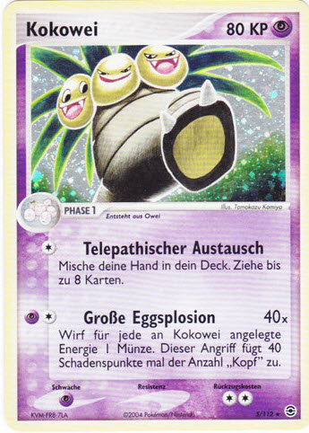 Kokowei 5 — EX FireRed & LeafGreen (German Pokémon TCG card)
