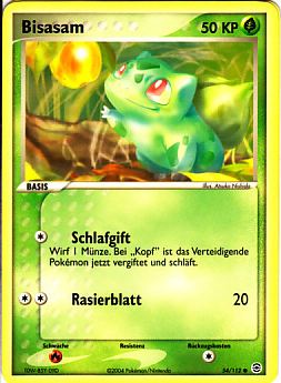 Bisasam 54 — EX FireRed & LeafGreen (German Pokémon TCG card)