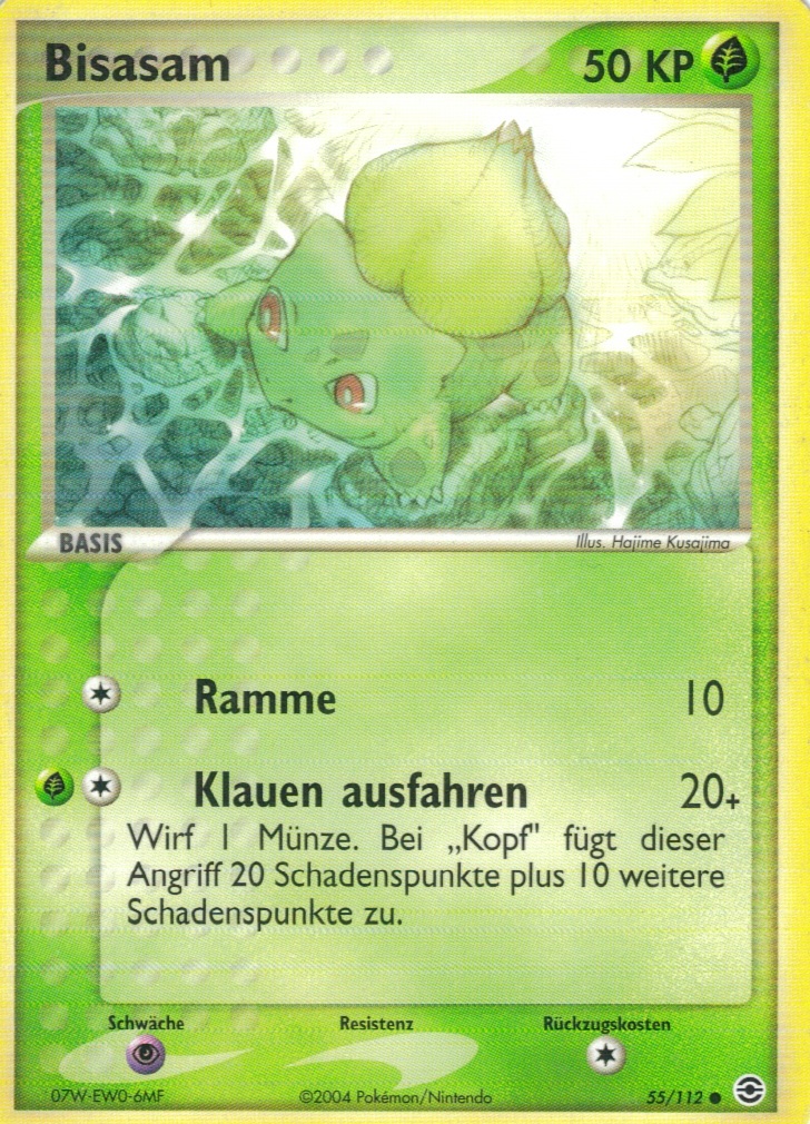 Bisasam 55 — EX FireRed & LeafGreen (German Pokémon TCG card)
