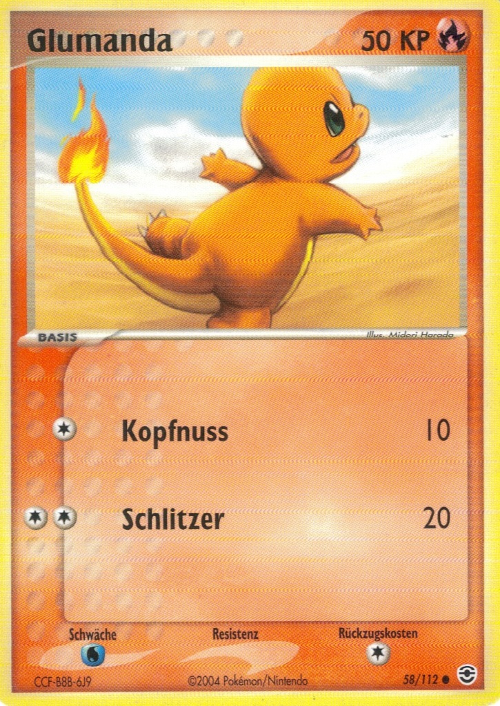 Glumanda 58 — EX FireRed & LeafGreen (German Pokémon TCG card)