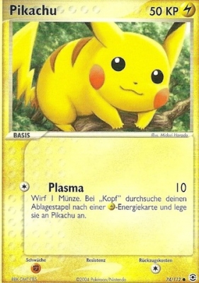 Pikachu 74 — EX FireRed & LeafGreen (German Pokémon TCG card)