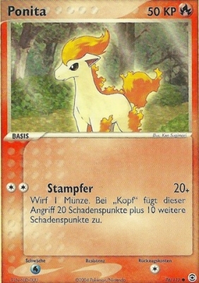Ponita 76 — EX FireRed & LeafGreen (German Pokémon TCG card)
