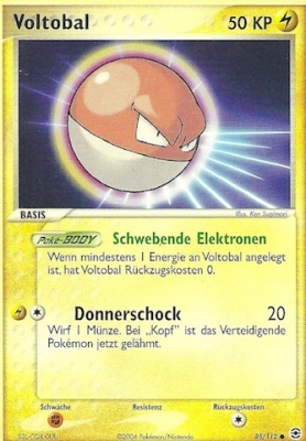 Voltobal 85 — EX FireRed & LeafGreen (German Pokémon TCG card)