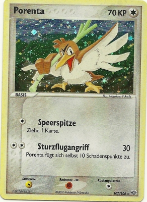 Porenta 107 — EX Emerald (German Pokémon TCG card)