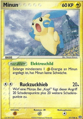 Minun 37 — EX Emerald (German Pokémon TCG card)