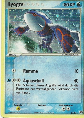 Kyogre 6 — EX Emerald (German Pokémon TCG card)